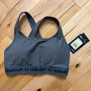 NWT - Under Armour Charcoal Crossback Bra